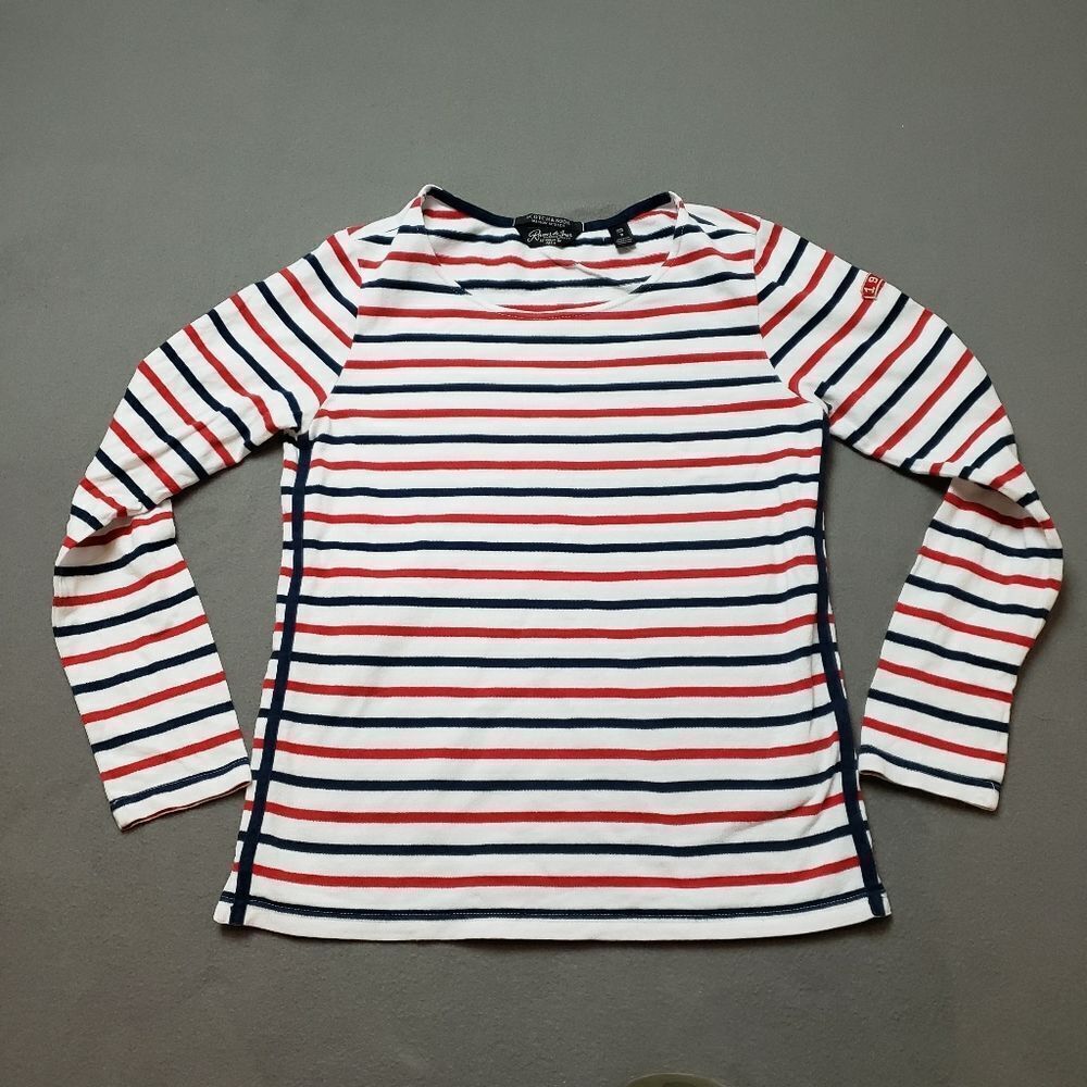 Scotch & Soda Striped Long Sleeve Top - Red, White, and Blue Nautical Sz 2